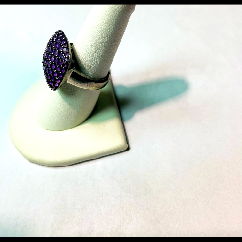 Amethyst 925 Silver Ring - Picture 9 of 10